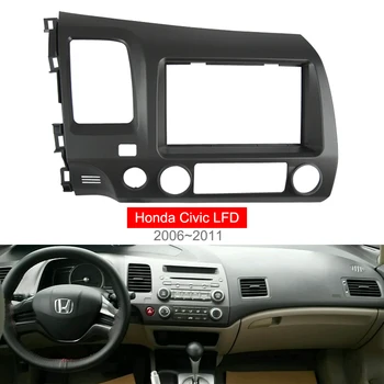 

2 Din in dash DVD Panel Cover Frame Kit 173*98/178*100/178*102mm fitting Car audio Fascia Frame for Honda Civic LHD with SRS