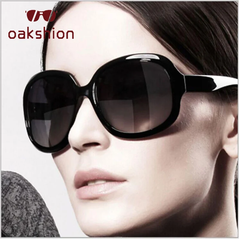 Women Fashion Square Sunglasses Vintage Oversized Frame Grey Lens Lady