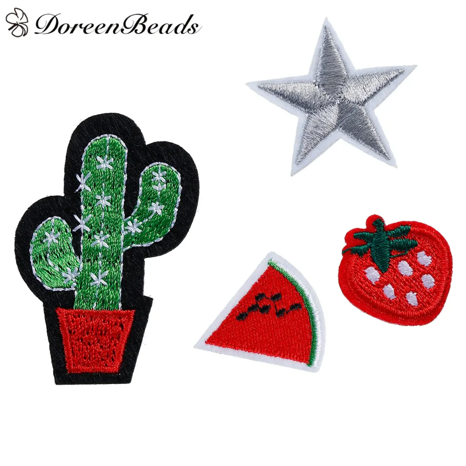 1//10PCS Embroidered Iron On Patches Universe Transfer Fabric Clothes Applique