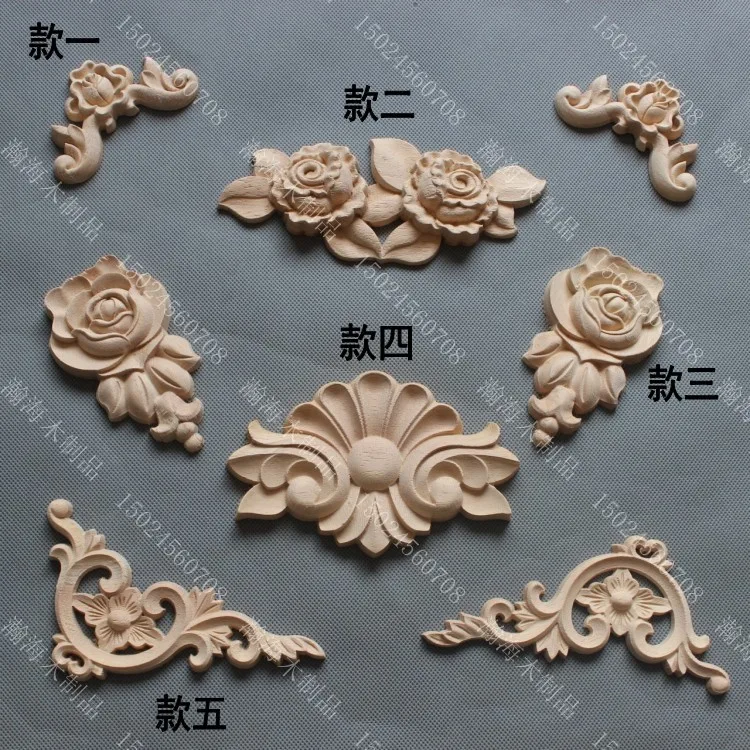 Mode Furniture Dekorasi Applique Pintu Lemari Motif Ukiran Kayu