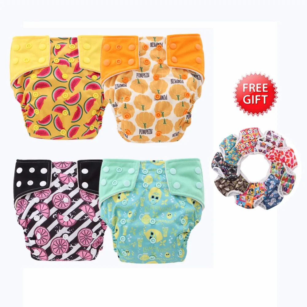 JinoBaby Cloth Diaper Training Pants Dry Aio Reusable Diaper 4PCS aio