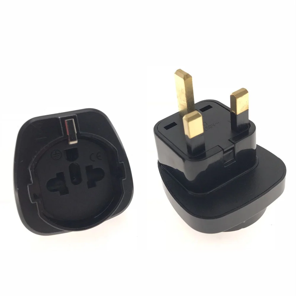 

British Singapore Malaysia Male 13A To Universal US AU EU AC Power Travel Adapter Plug Converter Insured Wall Outlet Socket