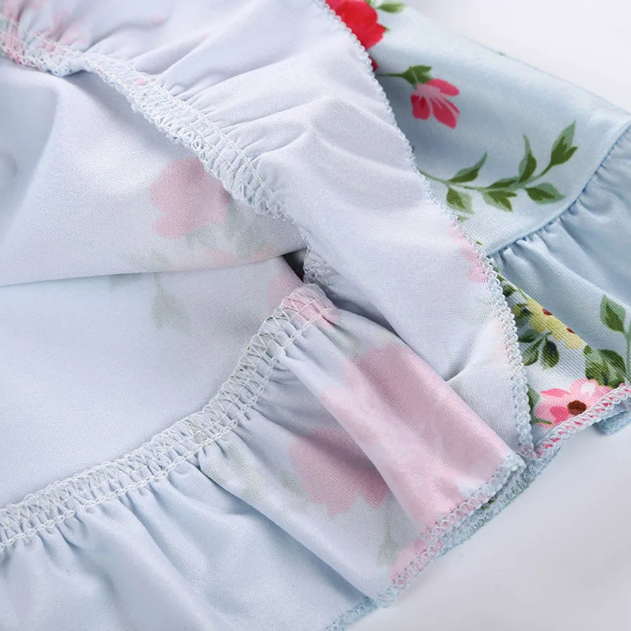 Dream Vine Newborn Toddler Baby Girl Clothes Petal Sleeve Ruffles Dress Tops+Foral Long Pant Legging 2PCS Outfit Children Set (10)