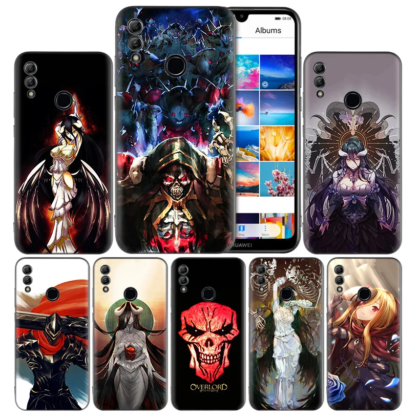 

Overlord Anime Black Silicone Case Cover for Huawei Honor 8X 8C 8A 8S 10 10i Lite Play V20 Y9 Y7 Y6 Y5 Prime 2018 2019