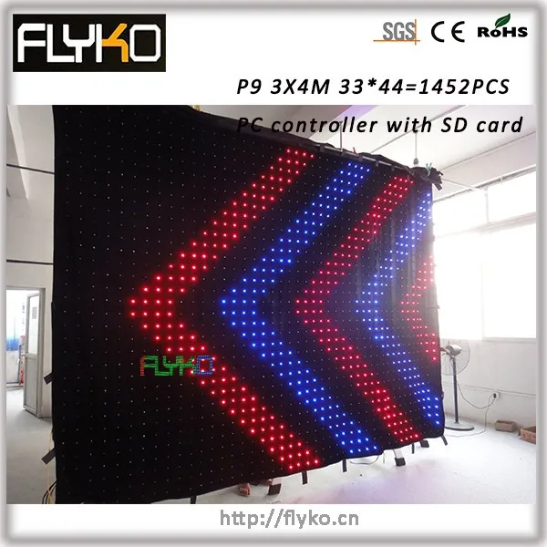 3x4m p9 led video curtain 5