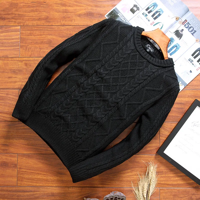 

Sweater Men Brand Clothing Men Autumn Knitted Sweaters Round Neck Outwear Casual Knitwear Pullovers Male Solid Color Top Quality
