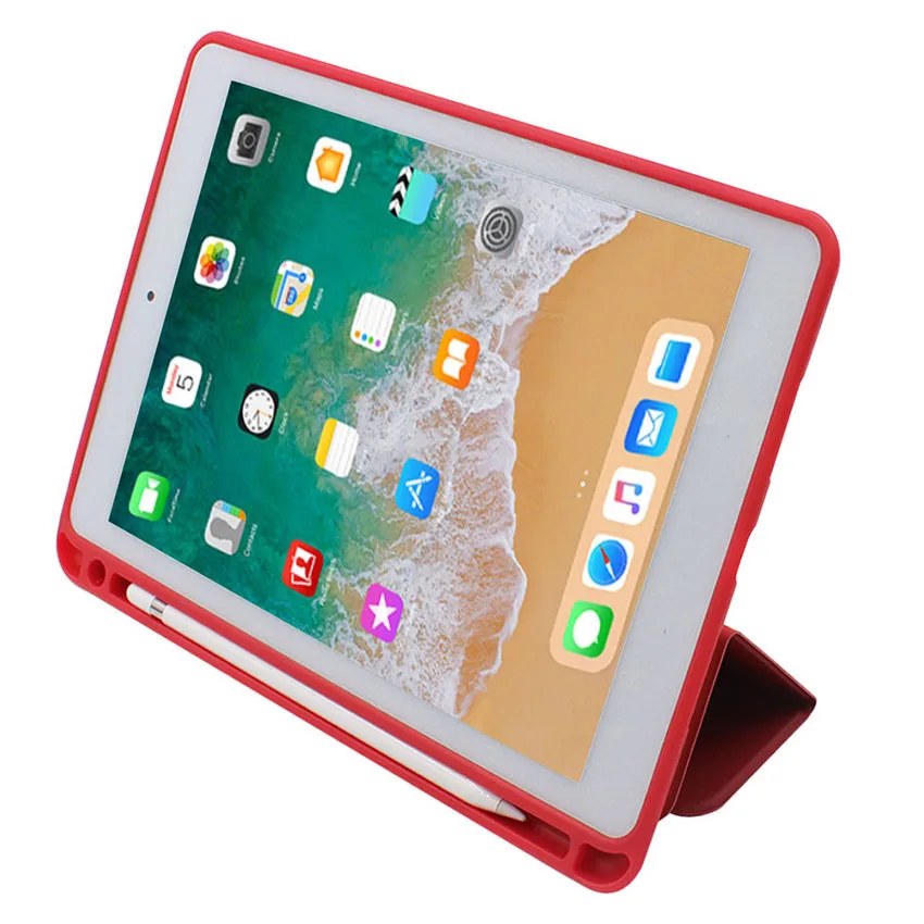 PU Leather Case for Apple iPad Pro 10.5 Flip Stand Smart Cover with Pencil Holder Slot Tablet Protective Case for iPad Pro 12 (3)
