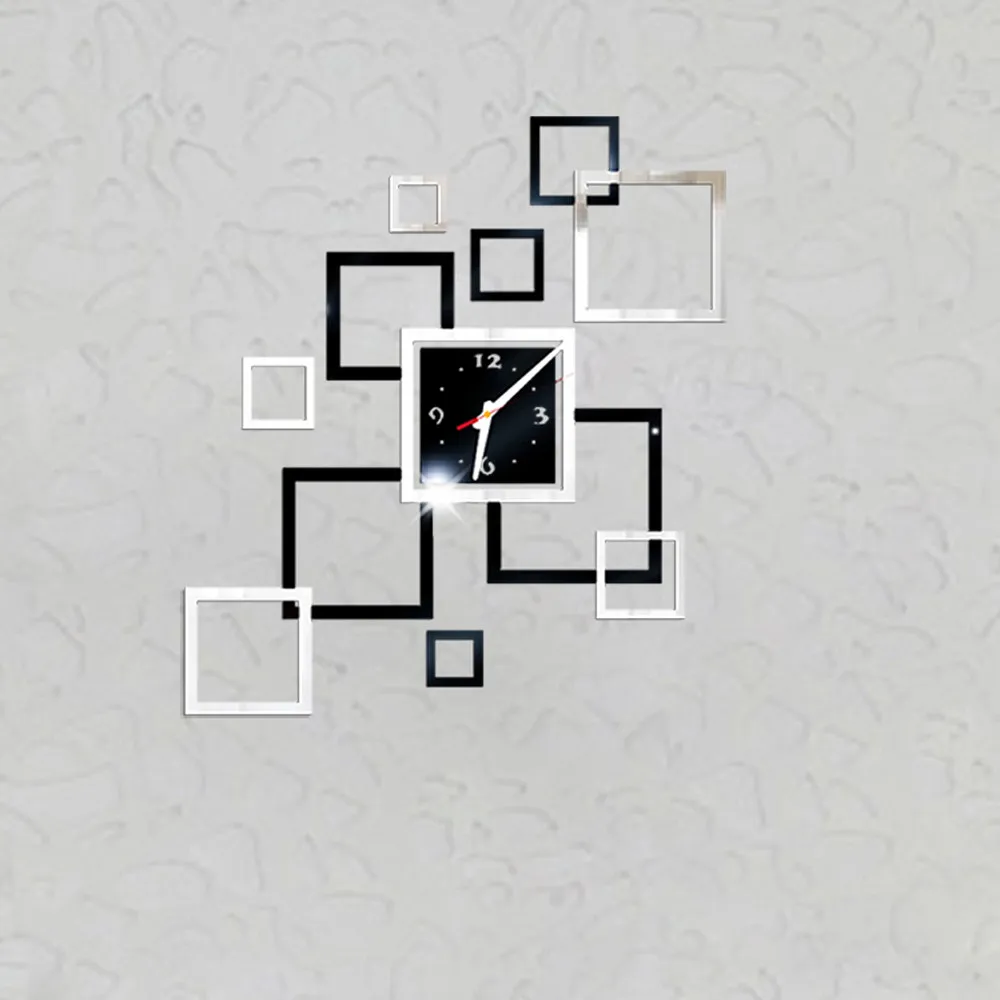 

2019 NEW ARRIVALS STYLE Removable Diy Acrylic 3D Mirror Wall Sticker Decorative Clock 6.12