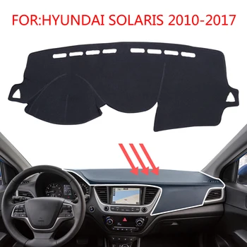

smabee Dash Mat for HYUNDAI SOLARIS 2 2010-2017 Accessories Anti-Slip Dashboard Pad Dashmat Carpet Cover Sunscreen insulation