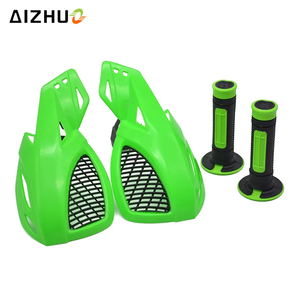 

Motorcycle Hand Grips Handlebar & Plastic Handguard Hand Guard FOR KAWASAKI KLX250 2008-2016