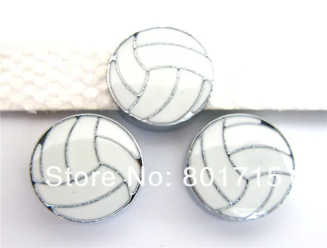 volleyball zinc alloy Jewelry Findings Internal Dia. 8mm slide Charms 10pcs fit 8mm wristband petcollar keychain volleyball zinc alloy Jewelry Findings Internal Dia. 8mm slide Charms 10pcs fit 8mm wristband petcollar keychain