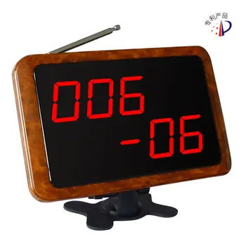 

Free shipping! Wood wireless screen, restaurant calling system receiver, display call function, work with multi key button