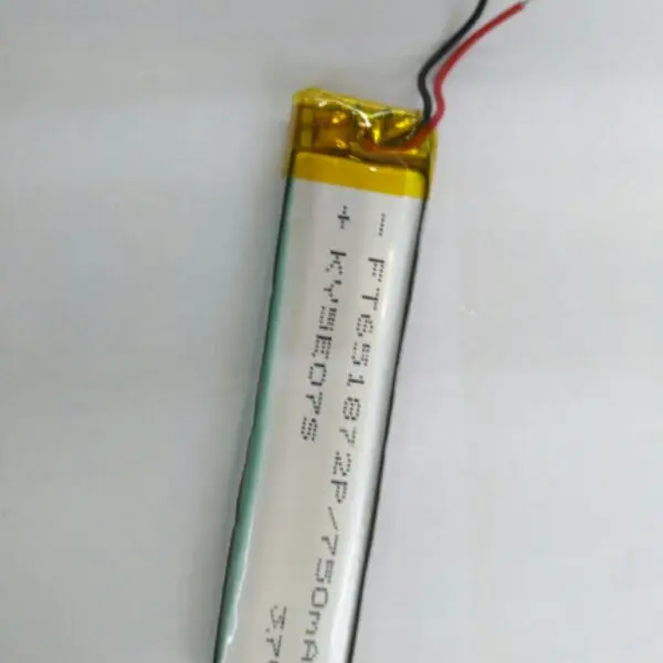 

New Hot A Rechargeable Li-ion Cell 3.7V polymer lithium battery 651872 750mah walkie talkie MP3 camera pen MP4 game DIY