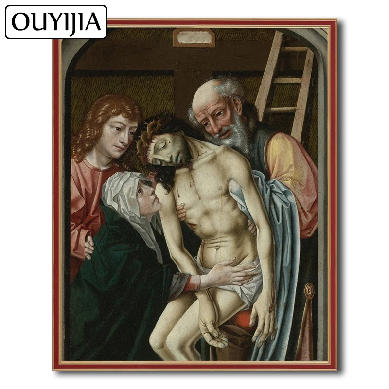 

OUYIJIA Atr Oil The Crucifixion Of Christ 5D DIY Diamond Painting Embroidery Diamond Rhinestone Mosaic Home Decoration Religion