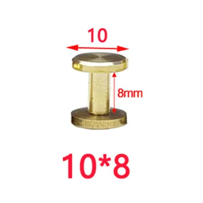 YIBO 4-20 мм 10 шт. металлическая заклепка для багажа твердый винт заклепки двойная головка плоский ремень медная одежда для заклепок кожа аксессуары для багажа - Цвет: 5
