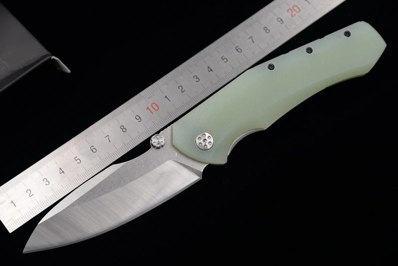 JUFULE ZT0850 D2 лезвие G10 стальная ручка шарикоподшипник складной Кемпинг Охота Открытый выживания карманный EDC инструмент ужин кухонный нож - Цвет: jade ztlogo