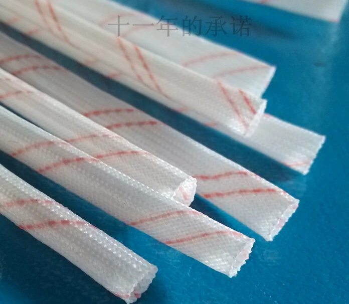 5pcs DIa.8mm Long 1M Electrical Wire Fiberglass Insulation Sleeving