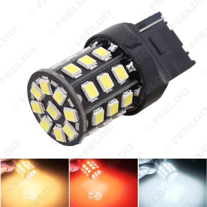 

FEELDO 20Pcs T20 7440 33LED 2835smd Car Brake Parking Lights Turn Signal Daytime Running LED Light 3-Color #FD-1715