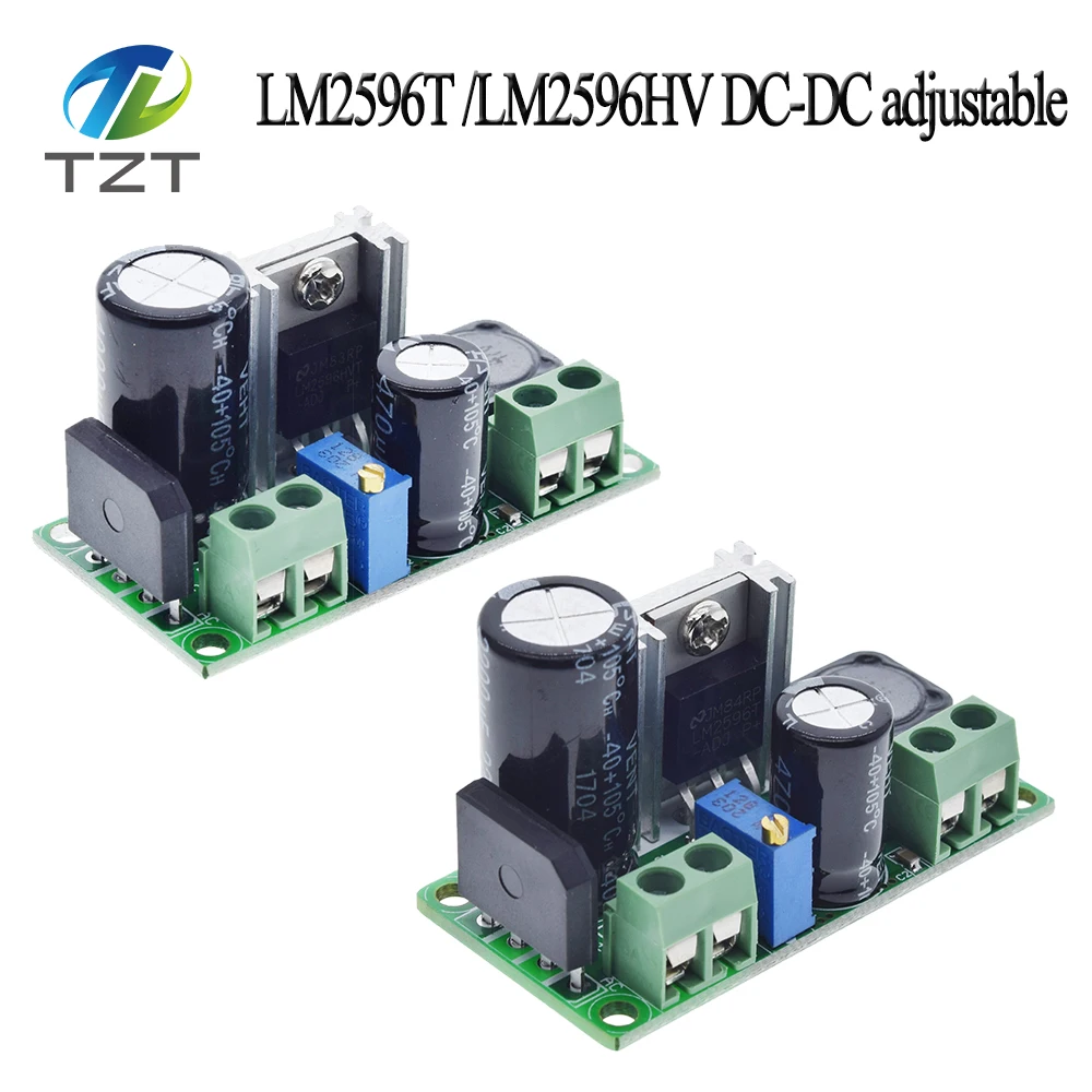 

TZT LM2596T LM2596HV DC-DC adjustable step-down 3A power Supply module DC 5V-50V,3A Large current Large power