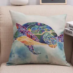 Океанский стиль животное морская черепаха Краб наволочка для магазина дом декоративная наволочка 340-0015