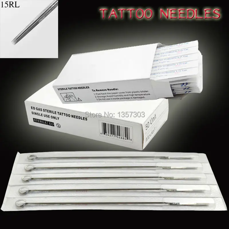 15RL Professional tattoo gun needle 100pcs/set tattoo needles wholesale