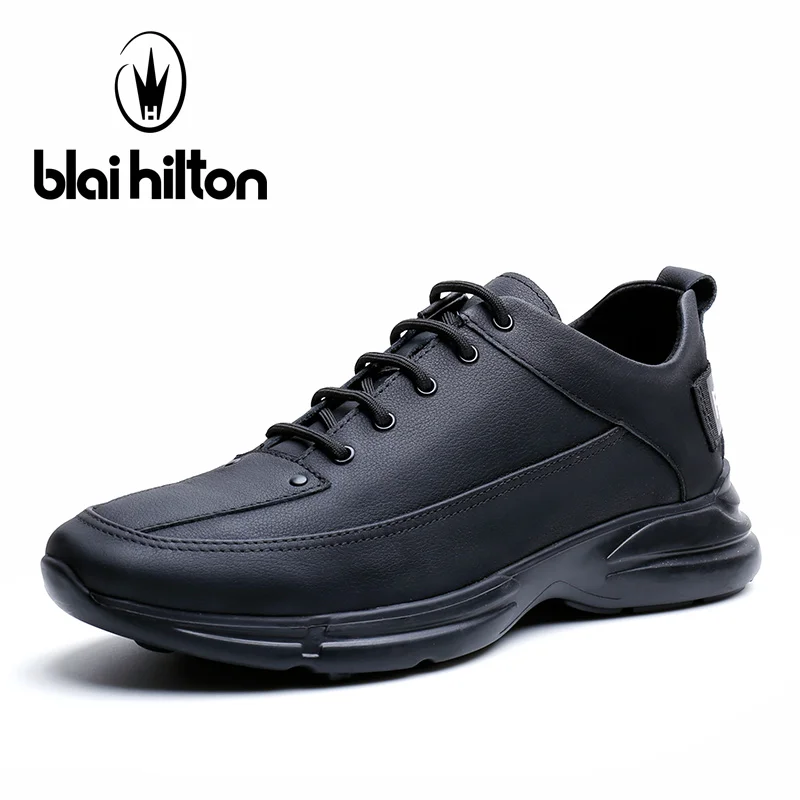 

Blai Hilton 2018 New Fashion 100% Luxury Genuine Leather Spring/Autumn men shoes Breathable/Comfortable Men's Casual Shoes