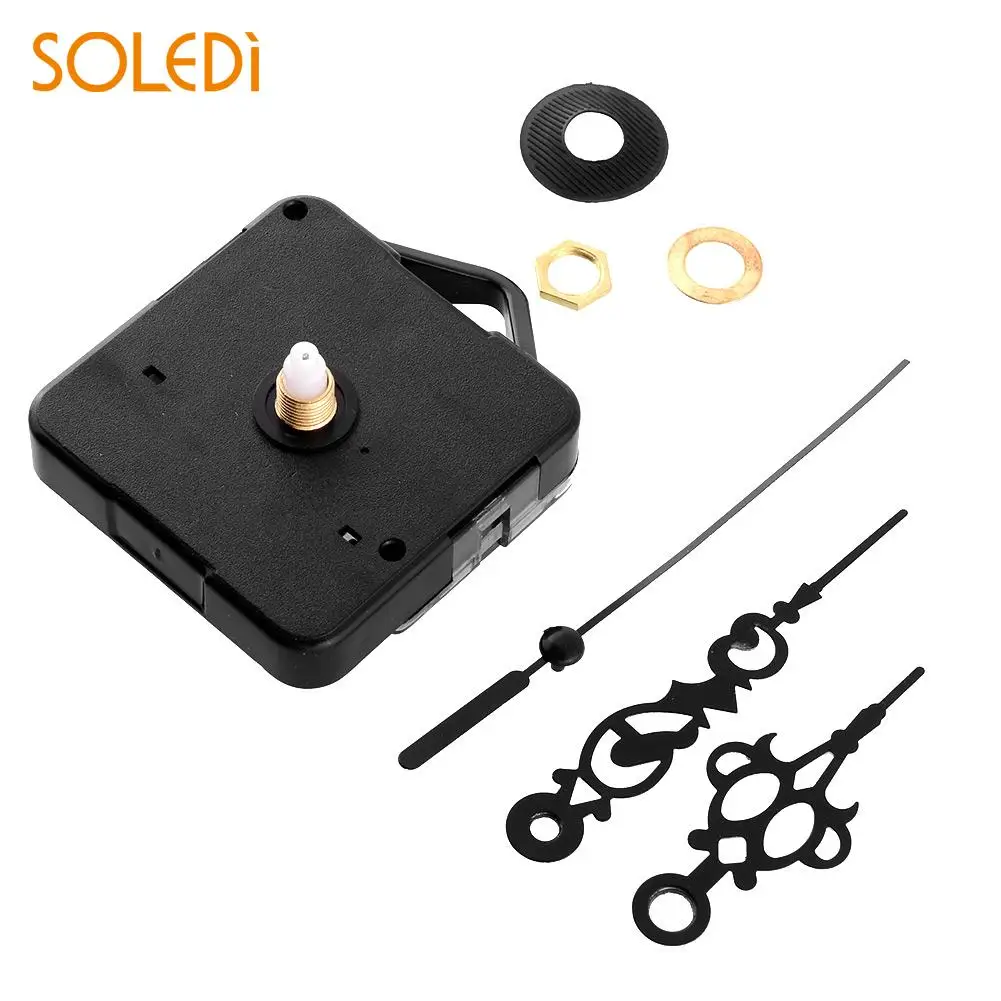 

Quiet Vintage Retro Quartz Clock Movement Black Hands Set Kit DIY Home Decor