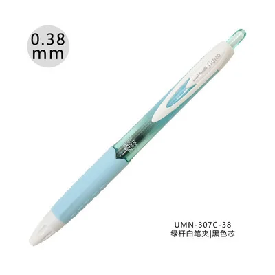 1 шт. Япония UNI UMN-307 пресс гелевая ручка Signo цветной стержень ручка 0,38 Простой эскиз офис - Цвет: SBlue rod black core