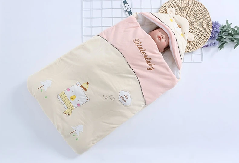 Новорожденных многоцелевой спальный мешок одеяло детская Модная хлопковая hug Детский мультфильм шаблон завернутый спальный мешок