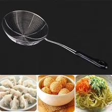 De Mano de Acero inoxidable de Malla Colador De Malla Conveniente Skimmer Cucharón Cuchara Aceite de Cocina Para Freír Herramienta