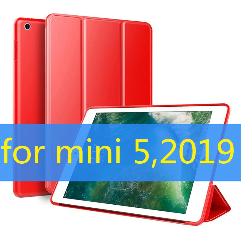 SUREHIN чехол для Apple iPad mini 4 3 2 1 5, тонкий ТПУ силиконовый мягкий красный черный синий умный чехол для iPad mini 4 5 - Цвет: mini 5 Red