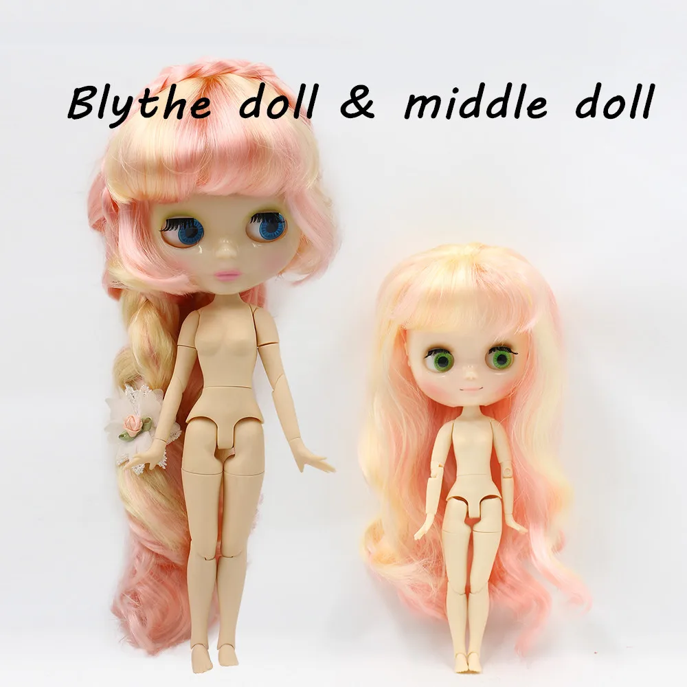 Фабрика blyth кукла bjd розовый цвет смесь золотые красочные длинные машинки для волос blyth кукла(30 см) кукла среднего размера(20 см) Мини-кукла(10 см - Цвет: blyth and middie