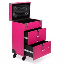 Профессиональный макуп Скалка багажа Spinner косметический чехол многофункциональная тележка для переноски дорожные чемоданы колеса кабины багажа