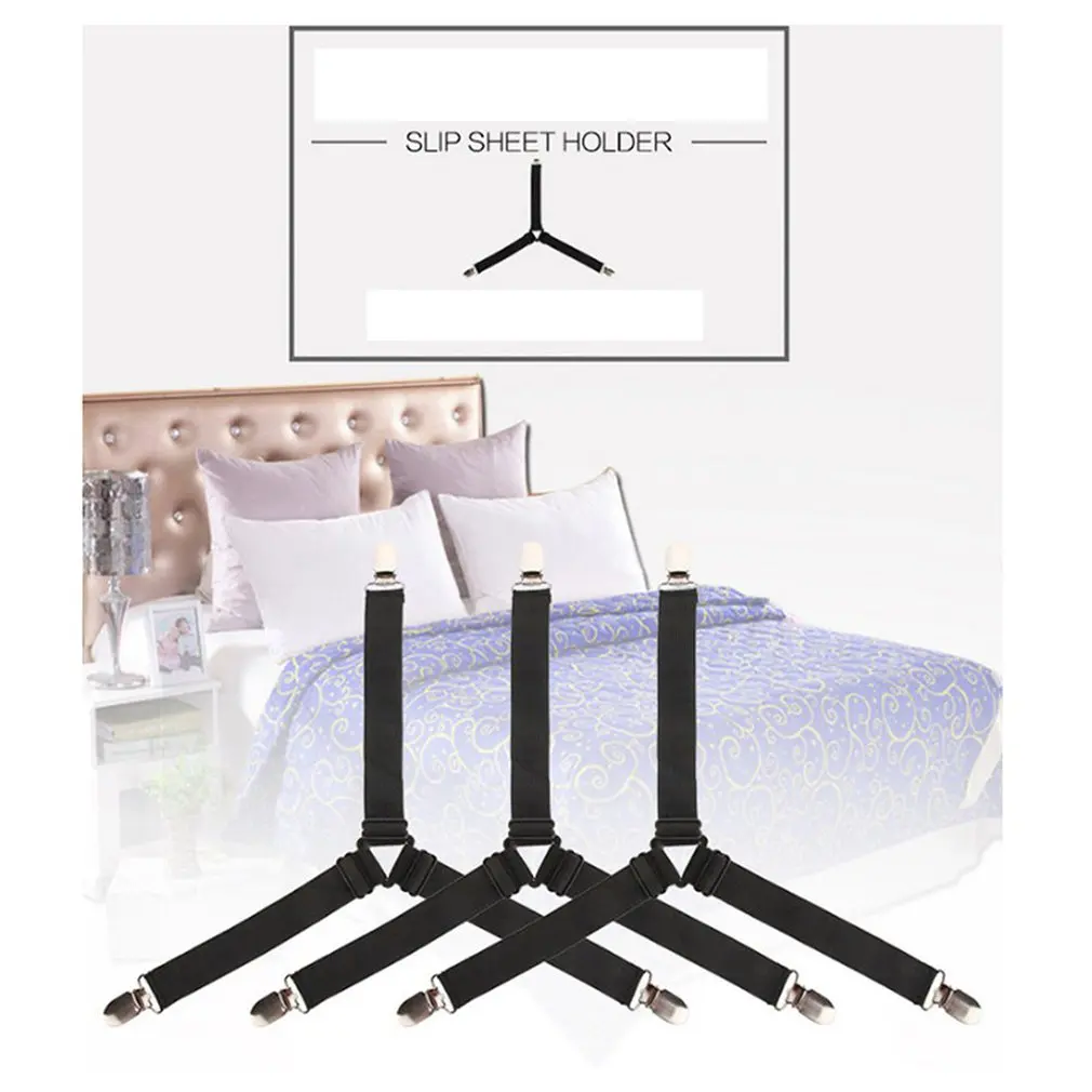 

Adjustable Sheet Holder Three-Position Clips Bed Cover Elastic Buckle Tablecloth Anti-Skid Holders Set Of 4