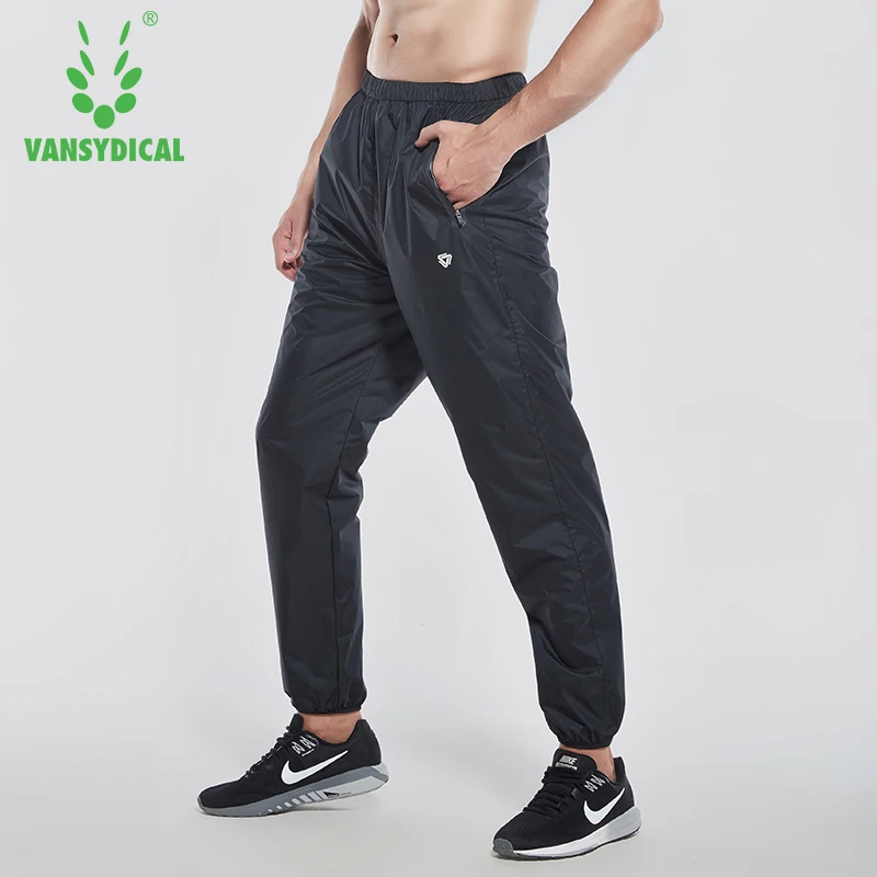 Men's 100% Polyester Running Pants Elastic Waist Fitness