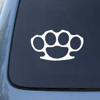 

Brass Knuckles - UFC Fighting Nuckles Car Sticker Decal Bender Wall Laptop Notebook Die-cut White Sticker Decal 6'' WIDE white