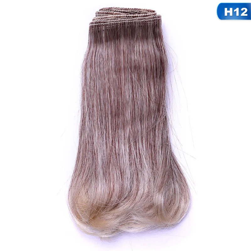 1 шт 15 см высокая температура термостойкие градиентные цвета куклы парик волос для 1/3 1/4 1/6 DIY парики с волнистыми волосами для куклы - Цвет: Color 12