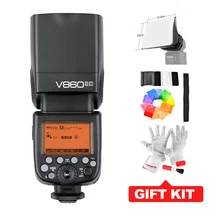 Godox V860II-C V860IIC софтбокса Speedlite Flash GN60 ttl вспышка для фотокамер Speedlite HSS 1/8000 s w/2,4G Беспроводной X Системы 20-200 мм зум, светодиодная вспышка освещение для Canon