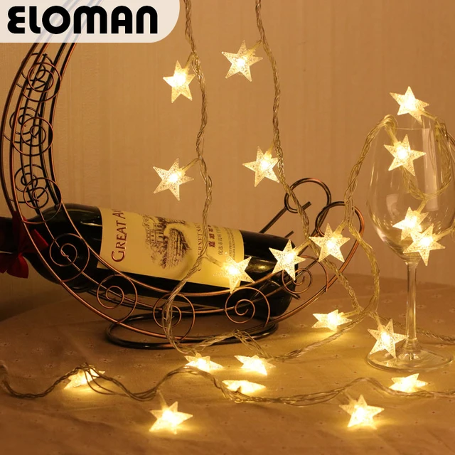 Eloman 20 Star Led String Christmas Wedding Home Lights Eloman 20 Star Led String Christmas Wedding Home Lights Decorations Party Light Supplies