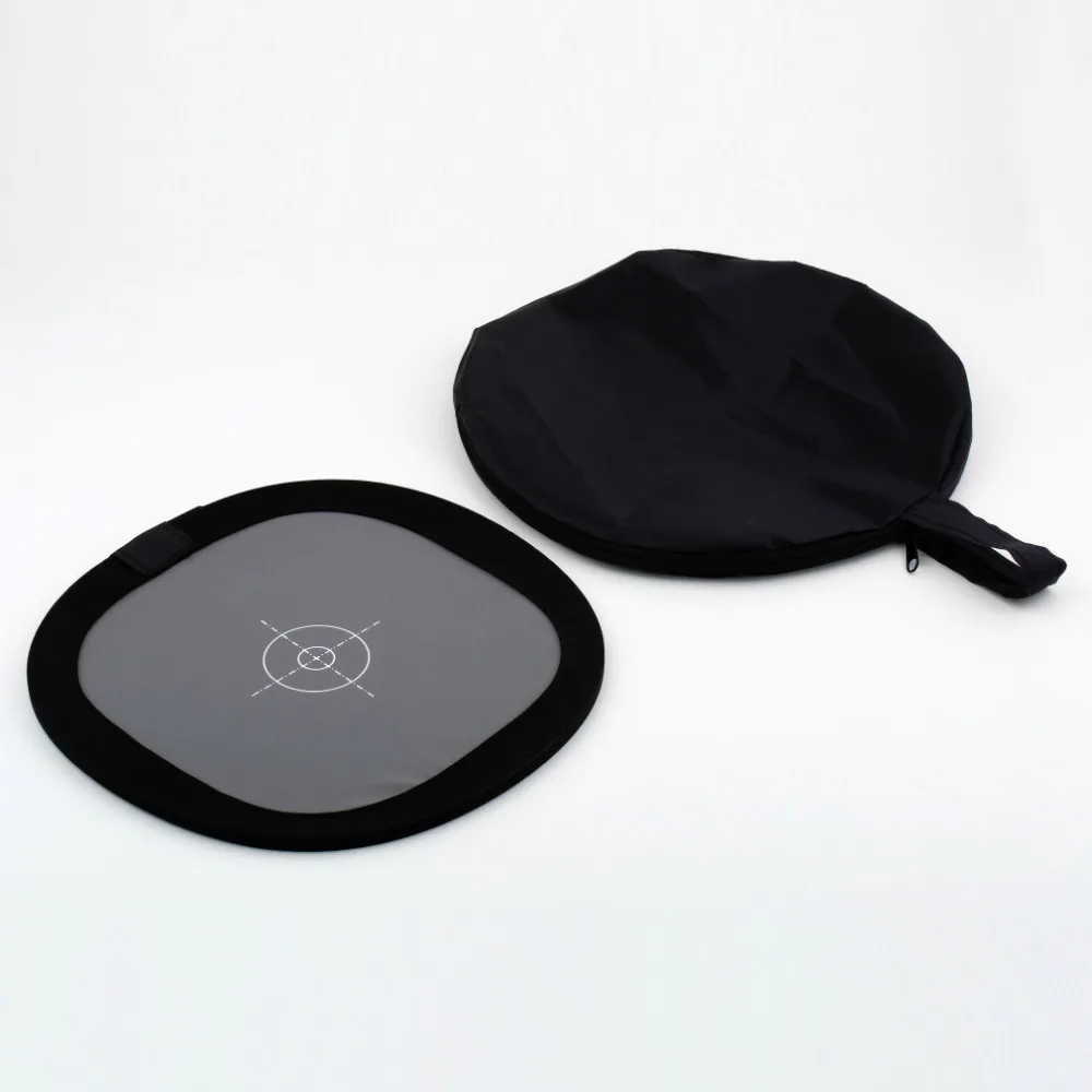 

1Pcs 12" Balance Folding Grey Card Double Face Camera reflector 18% Gray White Wholesale dropshipping