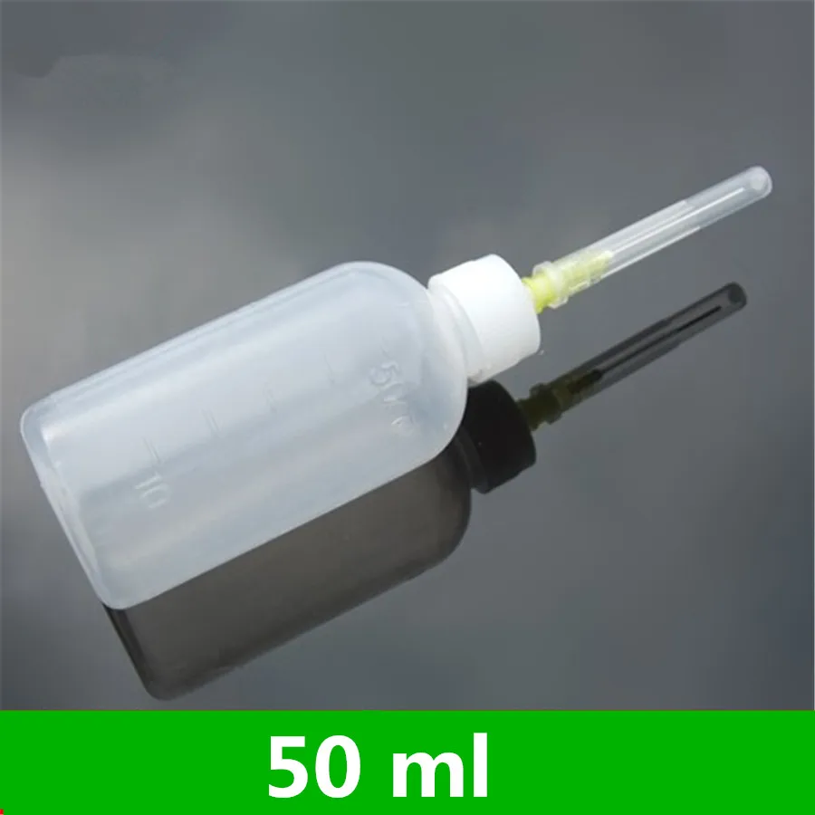 1pc K860 50ml Plastic Dispensing Bottle with Syringe Needle