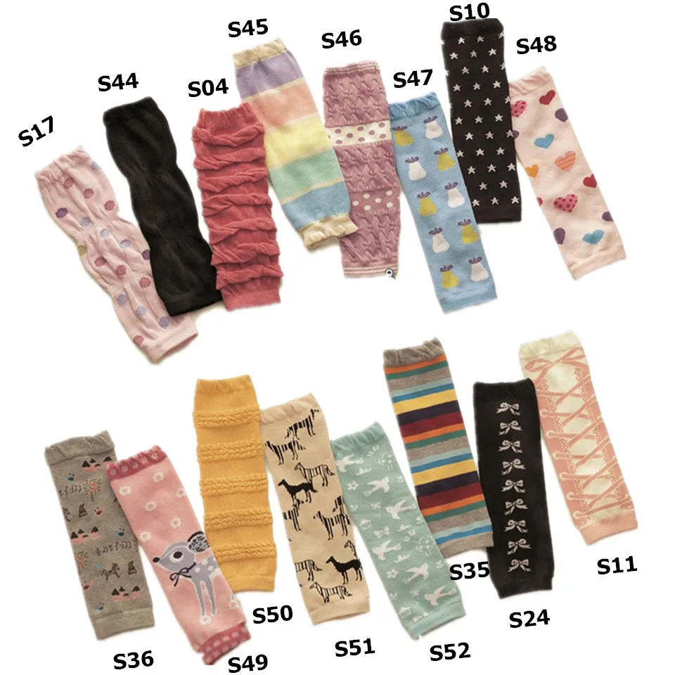 1Pair free shipping Various Printed Cotton Baby Leg Warners ,Cute girls