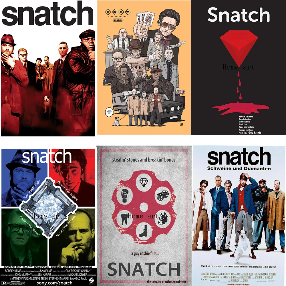 Snatch фильм плакат четкое изображение наклейки на стену украшение дома хорошее качество принты белая бумага с покрытием домашний арт бренд