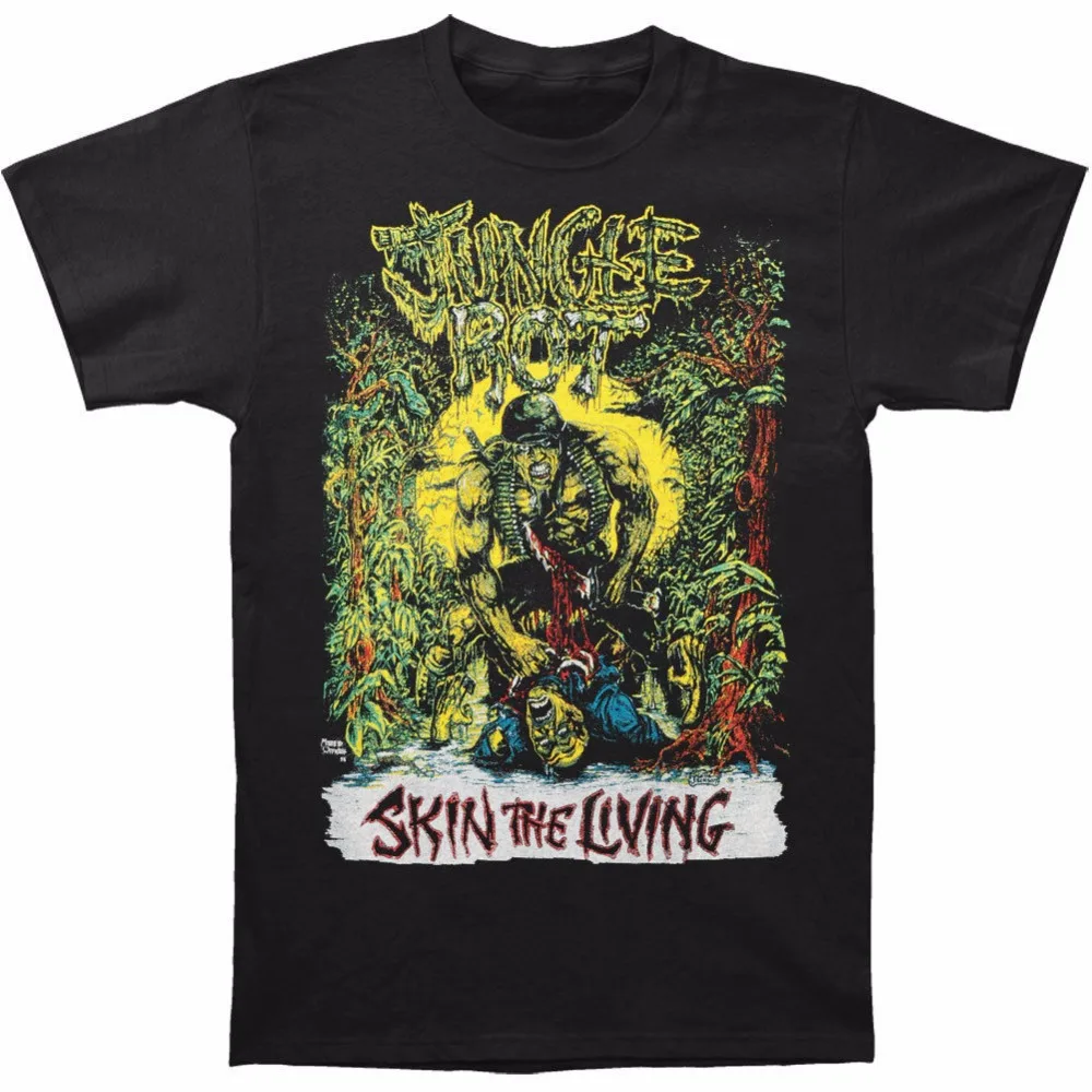 T Shirt Printing Business Jungle Rot Men's Skin The Living Color T-shirt Size S To 3XL Novelty O-Neck Short-Sleeve Tees | Мужская