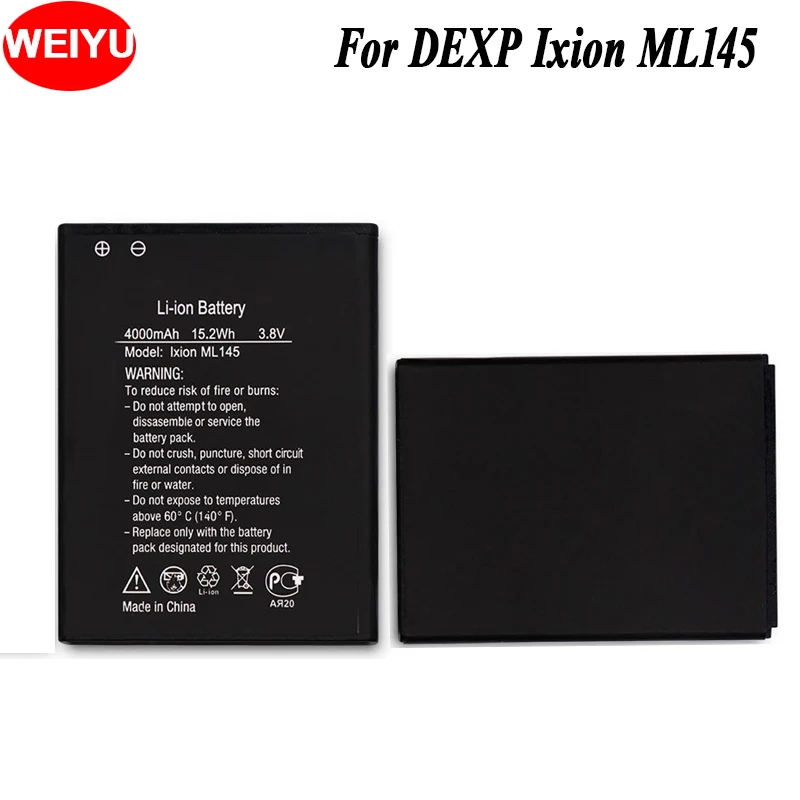 Аккумулятор WEIYU для телефона DEXP Ixion ML145 4000 мАч высокая емкость 3 8 в