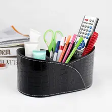 С 3 отделениями для дома и офиса в форме лодки Настольный кожаный ящик для хранения Организатор для пульта дистанционного управления для косметики, безделушек 256A