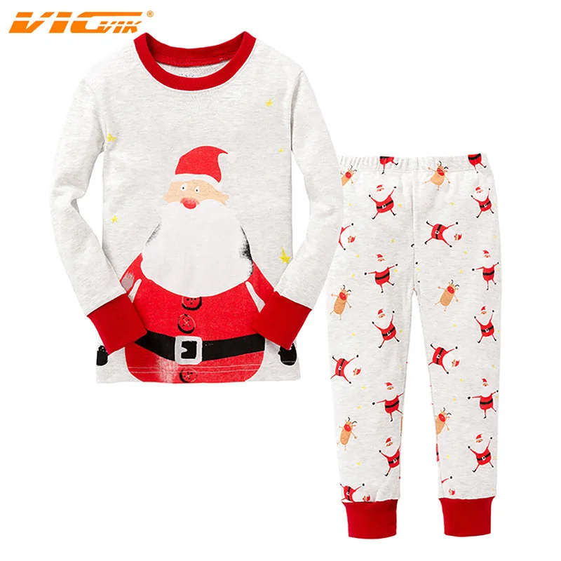 VICVIK Brand Baby Pajamas Kids Sleepwear Christmas Childrens Pajamas