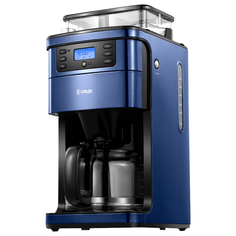 

Intelligent Drip Coffee Maker Household Automatic Cafe American Coffee Machine 24H Appointment Burr Grinders Coffee Grinder 1.5L