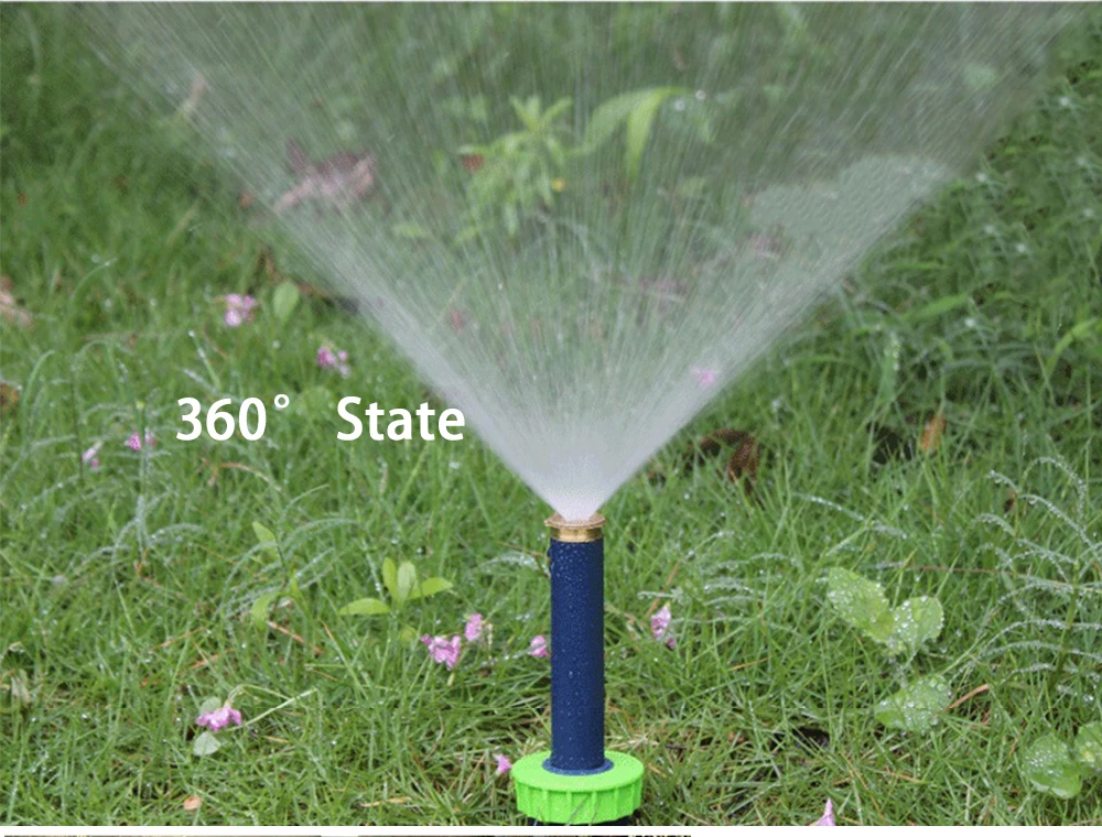 90-360 Degree 4Pcs/lot Garden Lawn Sprinkler  Automatic Retractable Spray Irrigation System Copper Nozzle #GW00106