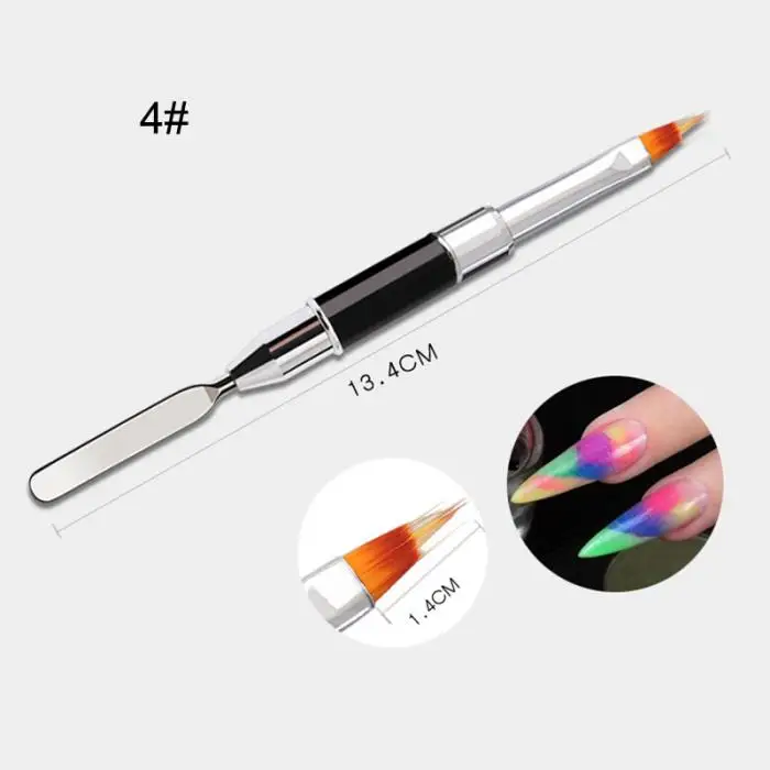 Double-ended Unha Arte Forro Escova Caneta Pintura Náilon Multifunções Desenhar Manicure Ferramenta Sswell 10 Cheap Escovas de unhas